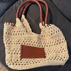 BCBG Crochet tote